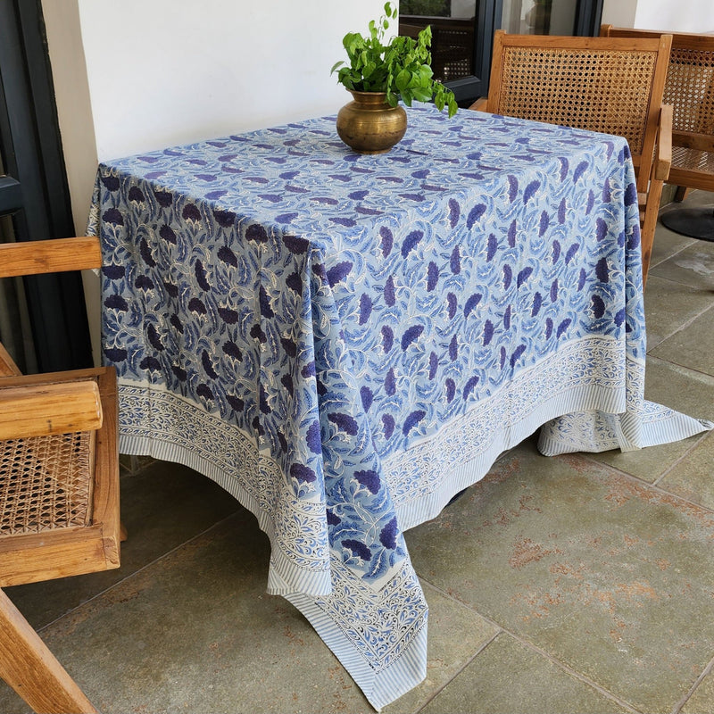 Jodhpur Blue Block Printed Tablecloth