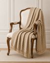 Beige Chevron Handloom Throw Rug | 120x170cm
