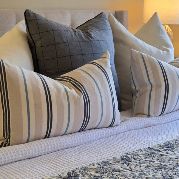 Victorian Gray Check - Cushion Cover
