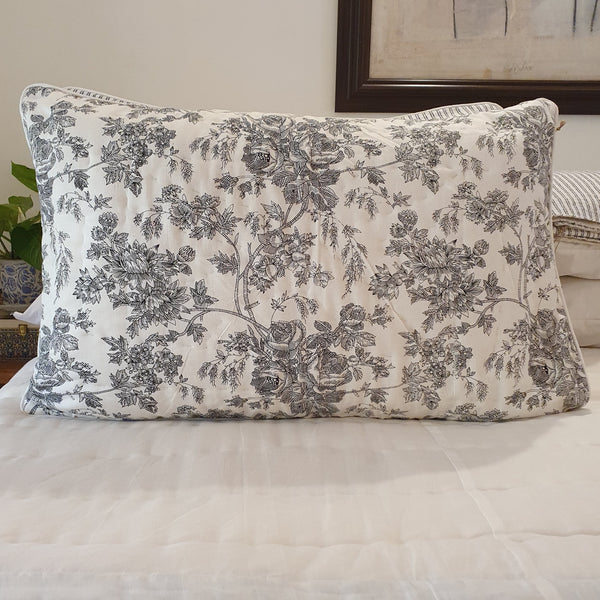 Country Rose Quilted Pillowcase Set | Country Rose 48x73 cm – 100% Cotton