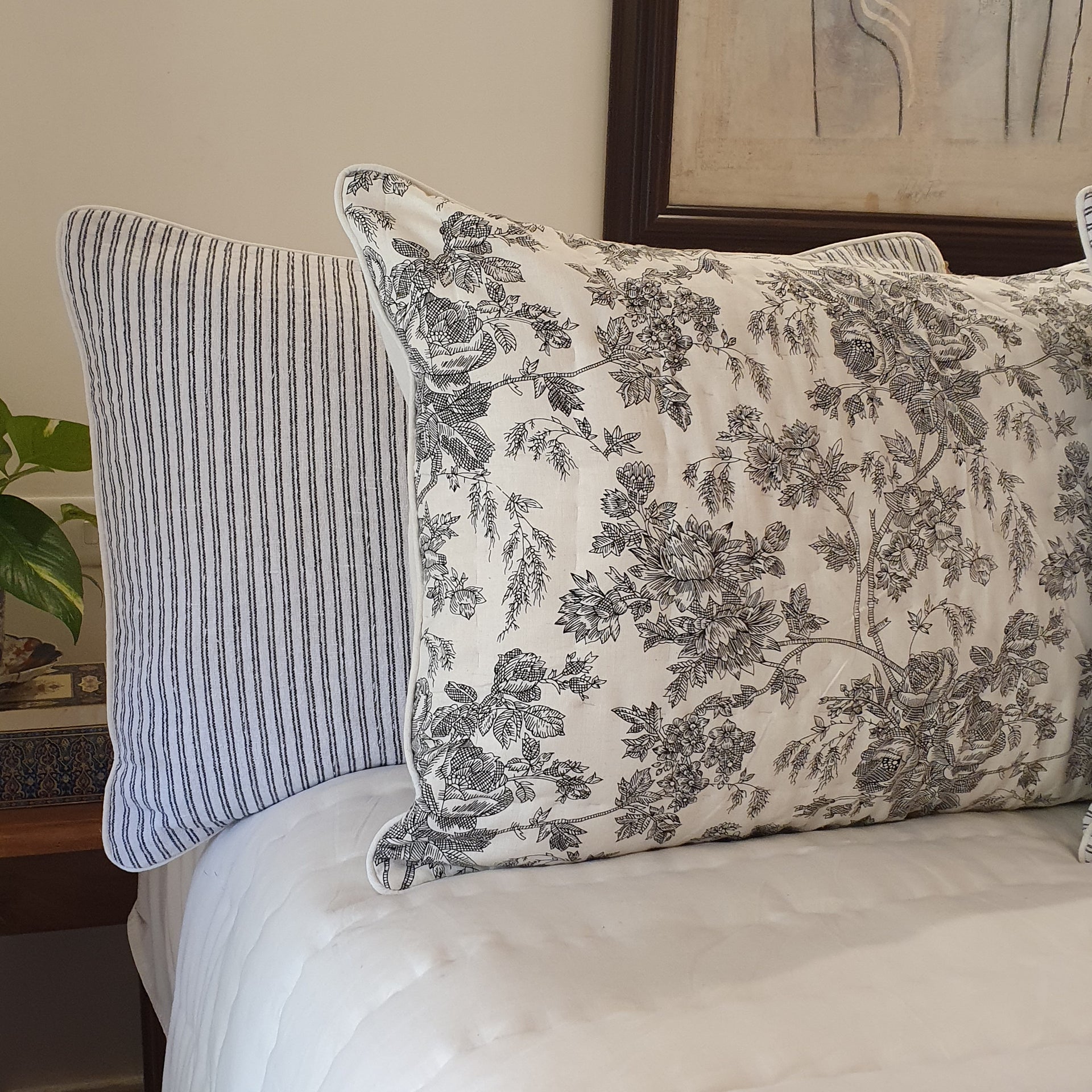 Country Rose Quilted Pillowcase Set | 48cm x 73cm
