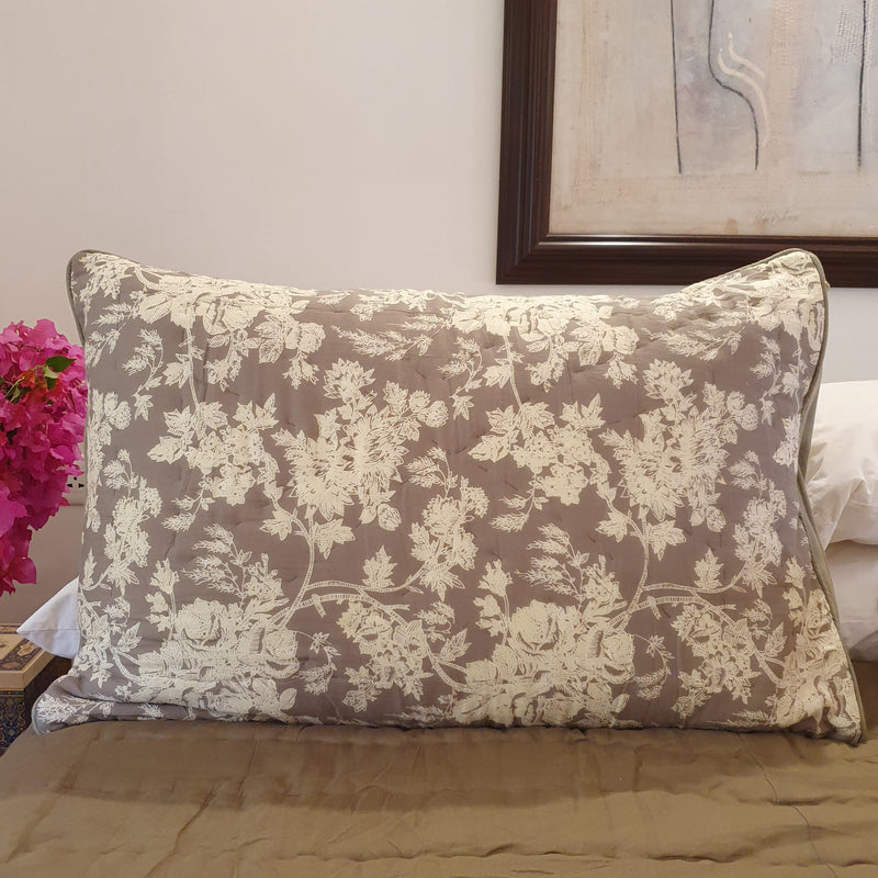 Cottage Garden Quilted Pillowcase | 48cm x 73cm