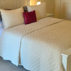 Vanilla Diamond Stitched Comforter with Pillowcase Set