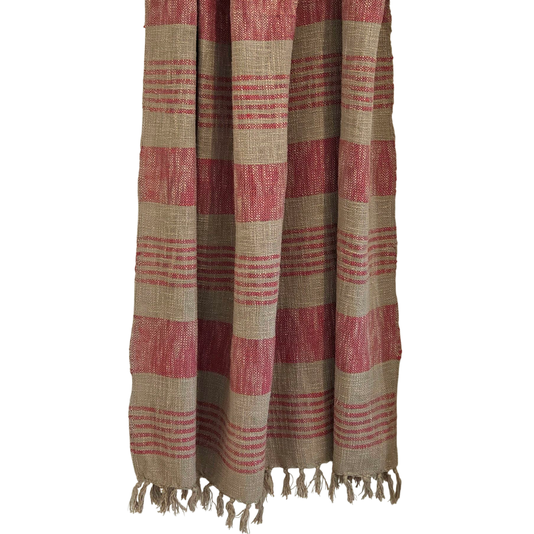 Grain Sack Rose Throw | 120x170cm Handloom Blanket