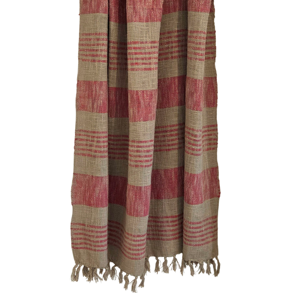 Grain Sack Rose Throw | 120x170cm Handloom Blanket