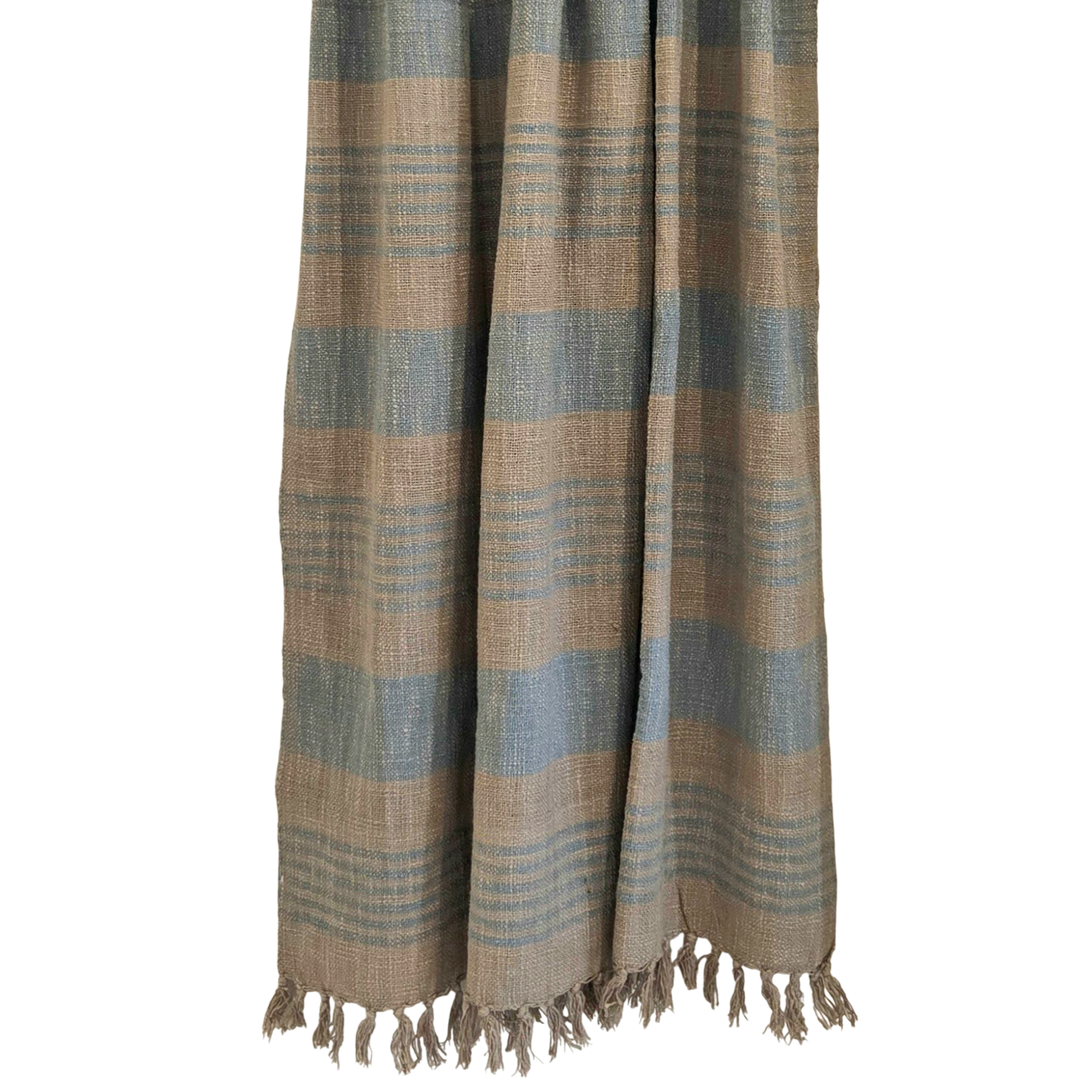 Grain Sack Blue Throw | 120x170cm Handloom Blanket