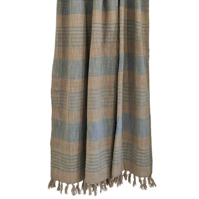 Grain Sack Blue Throw | 120x170cm Handloom Blanket