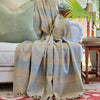 Grain Sack Blue Throw | 120x170cm Handloom Blanket