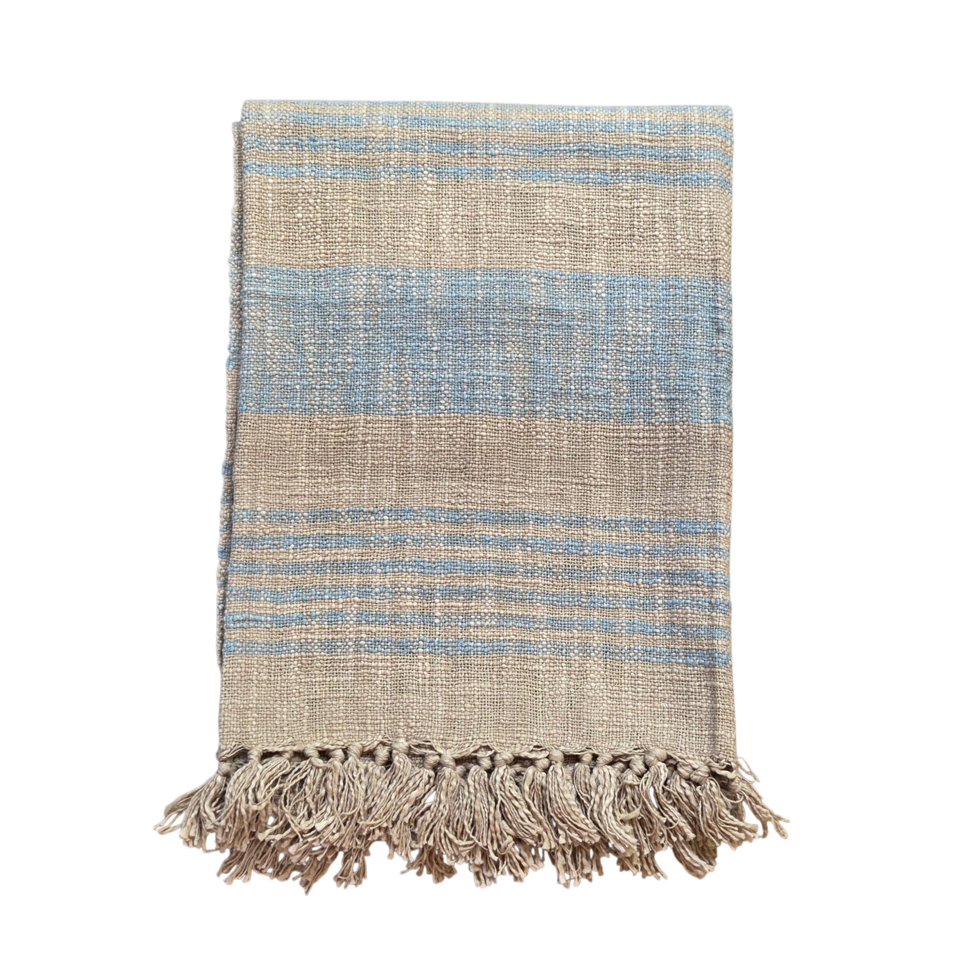 Grain Sack Blue Throw | 120x170cm Handloom Blanket