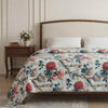 Peony Kantha Bedspread | 220x270cm Summer Cotton Kantha Bedding