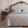 Blue Marigold Quilted Bedspread | 220x270cm Cotton Quilt