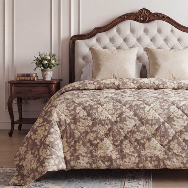 Cottage Garden Quilted Bedspread | 220x270cm Cotton Quilt