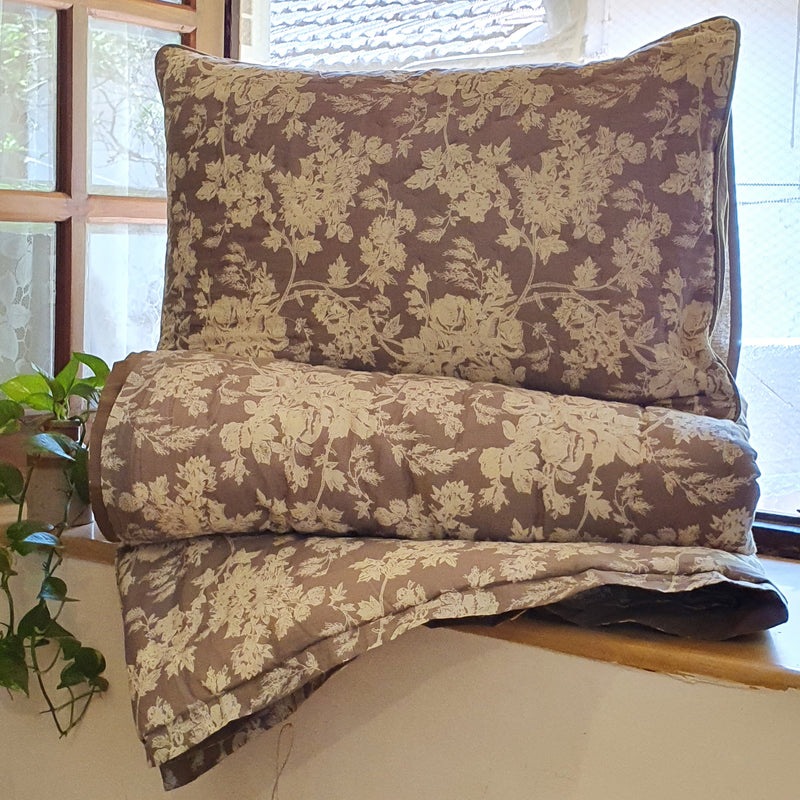 Cottage Garden Quilted Pillowcase Set | 48cm x 73cm