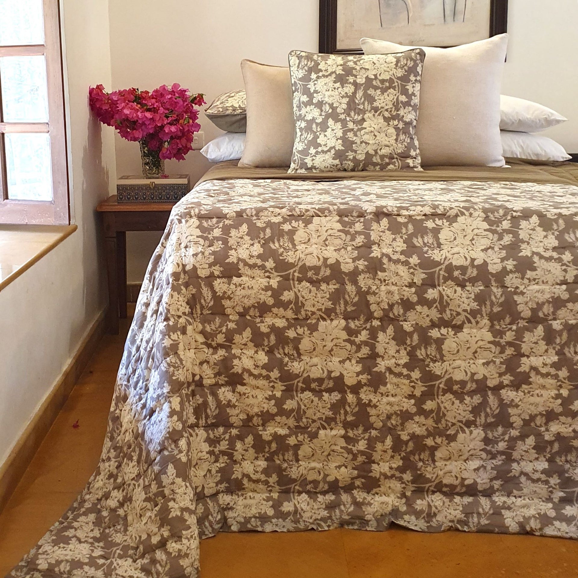 Cottage Garden Quilted Bedspread | 220cm x 270cm
