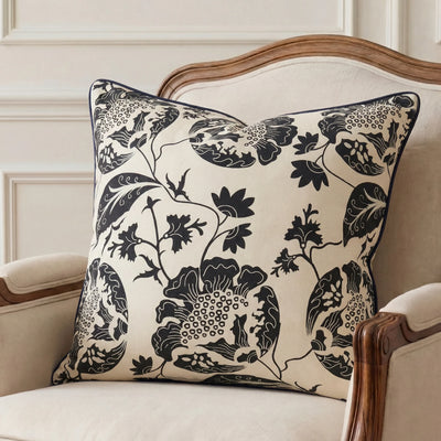 Navy Bloom Decorative Cushion cover | 50cm x 50cm