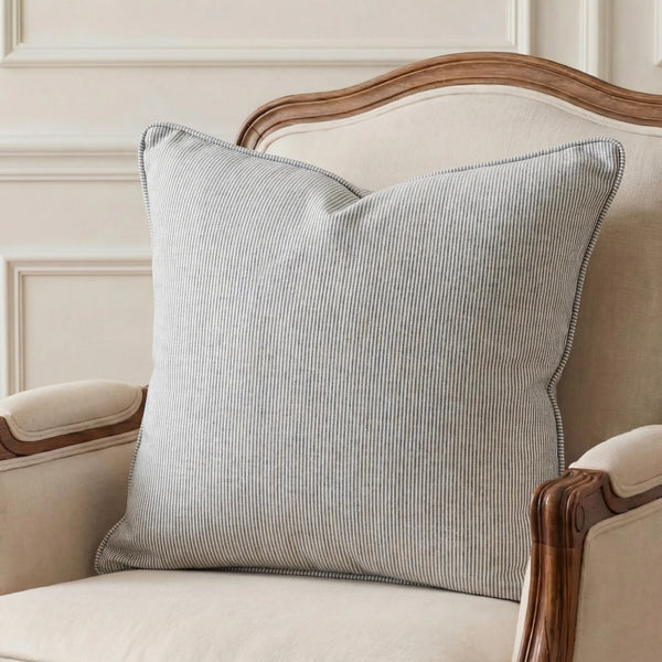 Charcoal Pinstripes Cushion Cover | 50cm x 50cm
