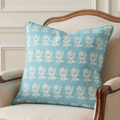 Blue Carnation Decorative Cushion Cover | Blue carnation 50x50 cm – 100% cotton