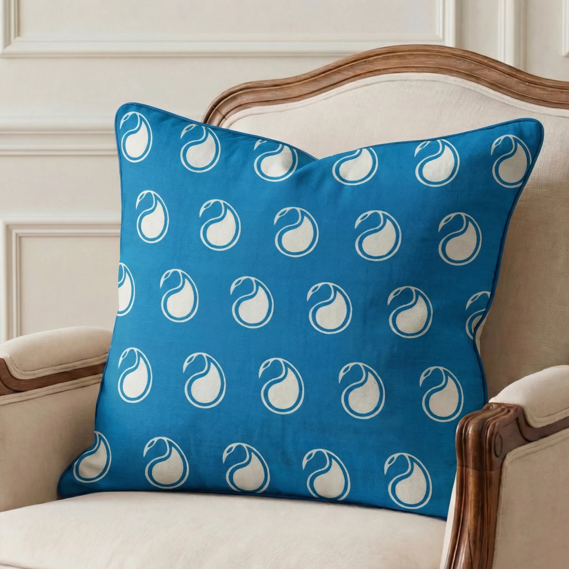 Kolka Blue Decorative Cushion Cover | 50cm x 50cm