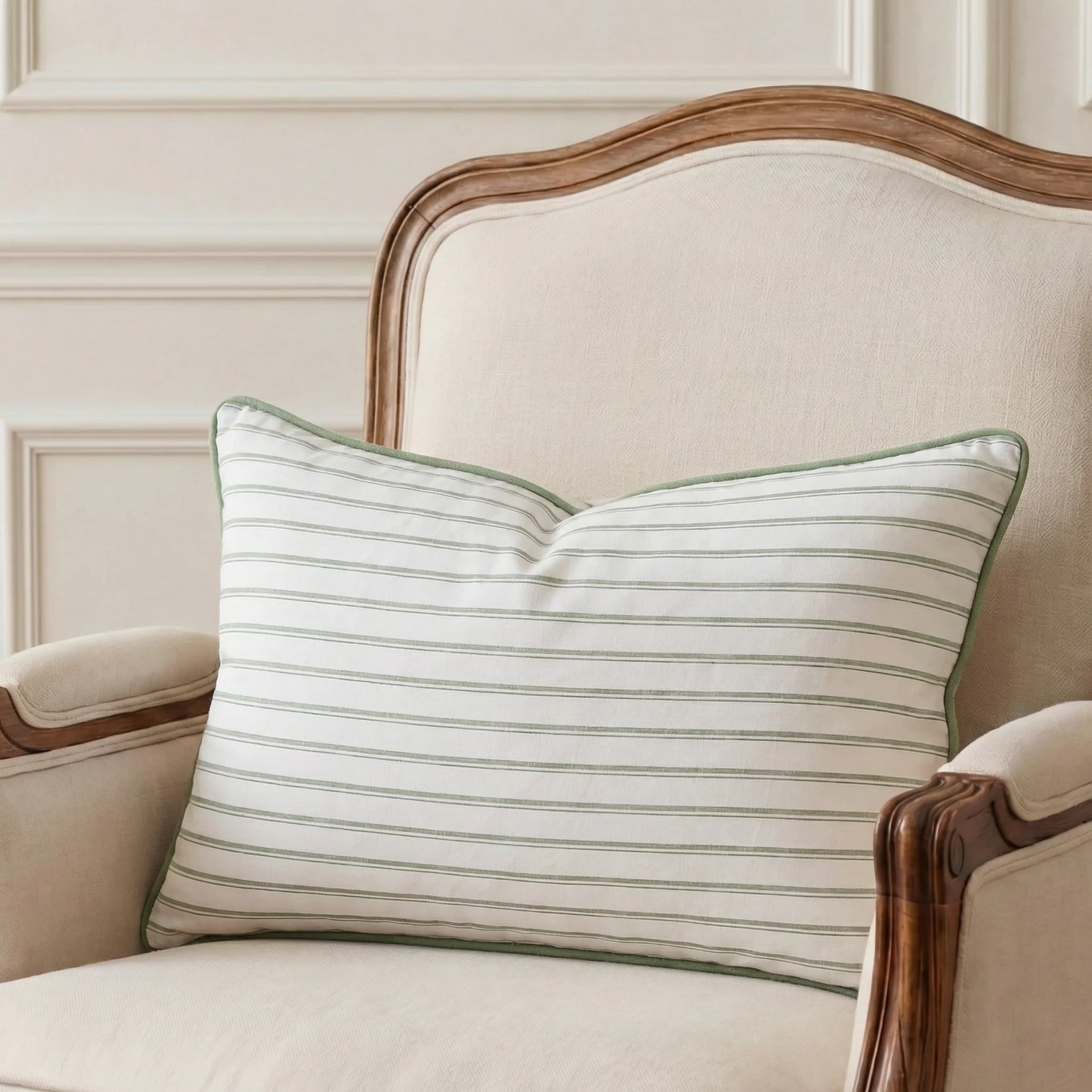Lumbar Cushion – Botanic Lines | Monogram Cushion Cover 30x50 cm – 100% Cotton