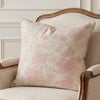 Floral Whisper Pink Cushion Cover 50x50 cm | Cotton-linen Blend