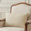 Sandstone Check Lumbar Cushion Cover | 30x50 cm