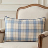 Coastal Check Lumbar Cushion Cover | 30×50 cm