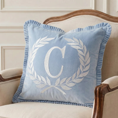 French Monogram C | Monogram Cushion Cover 50x50 cm – 100 % Natural Cotton
