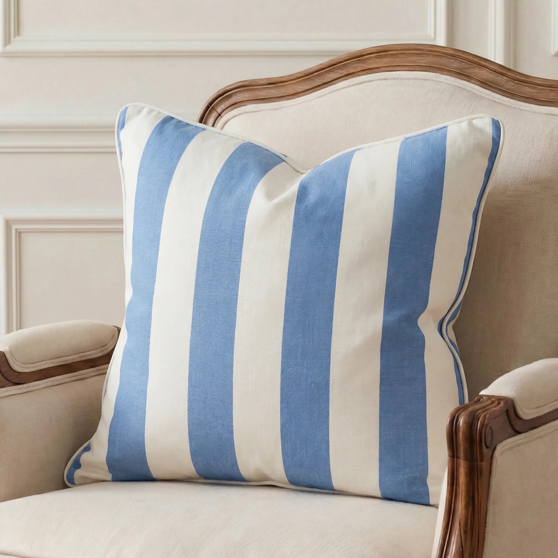 Zalor Blue Stripe Cushion Cover | 40cm x 40cm