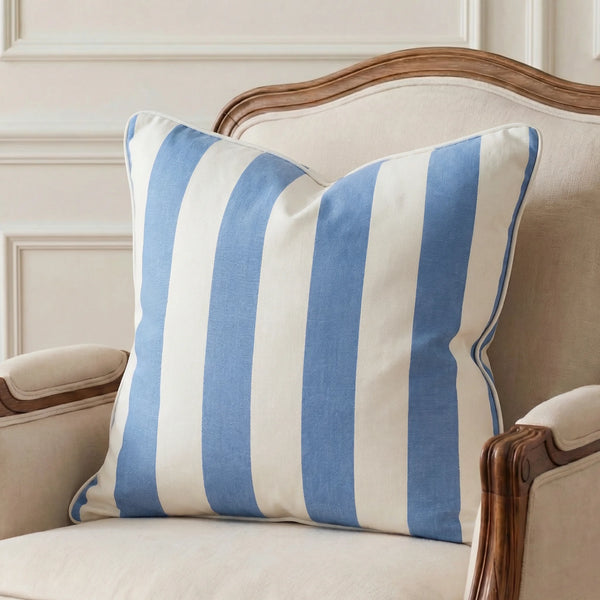 Zalor Blue Stripe Cushion Cover | 40cm x 40cm