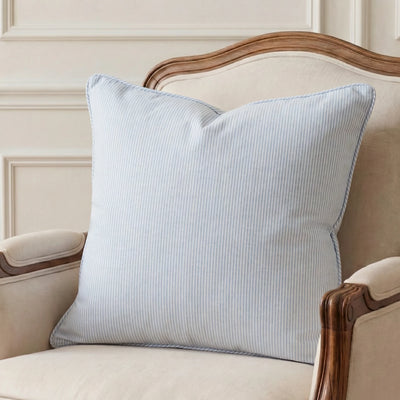 Serene Sky Pinstripe Cushion Cover | 50x50 cm