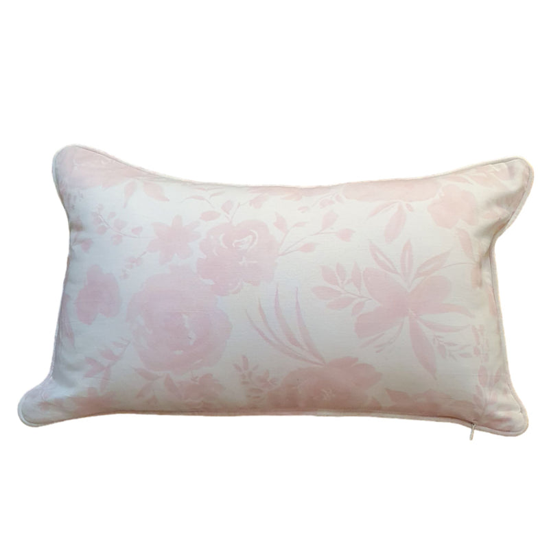 Floral Whisper Pink Lumbar Cushion Cover with insert