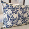 Indigo Jal Lumbar Cushion Cover | Indigo Lumbar Pillow 40x60 cm – 100% Cotton