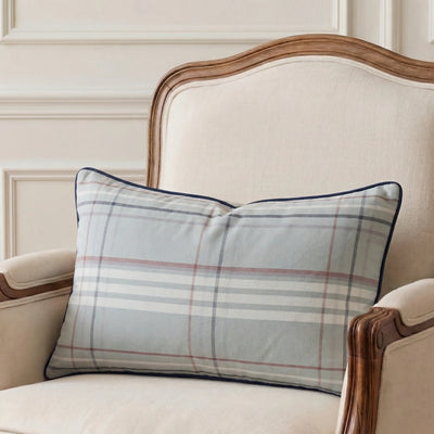 Lumbar Cushion Cover - Ash Green Check | 30x50 cm