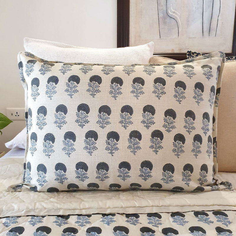 Blue Marigold Pillowcase | 48cm x 73cm