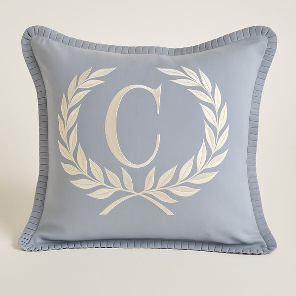 French Monogram C | Monogram Cushion Cover 50x50 cm – 100 % Natural Cotton