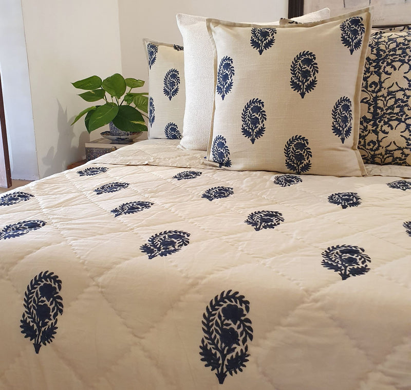 Mughal Aam Quilted Bedspread (Limited Edition) | 240cm x 260cm