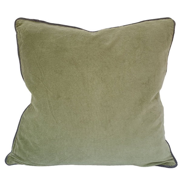 Olive Elegance Velvet Cushion Cover | 50cm x50 cm