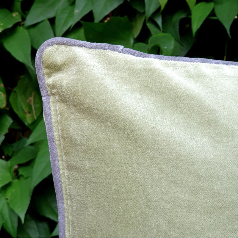 Olive Elegance Velvet Cushion Cover