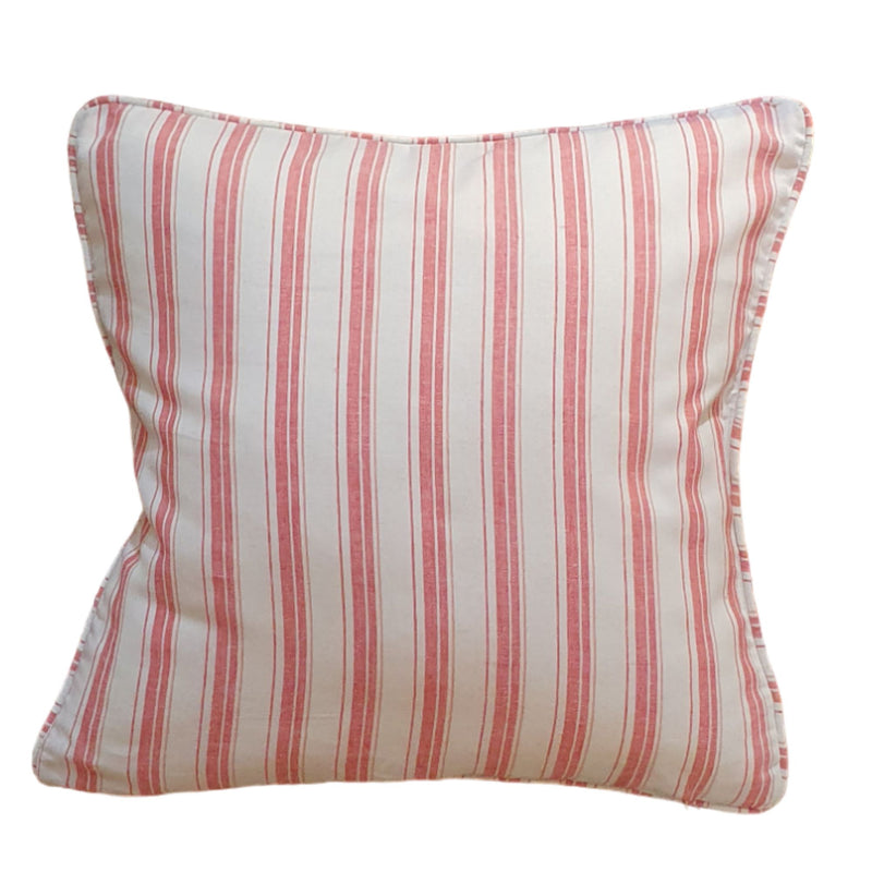 Rosy Pin Lines Cushion Cover