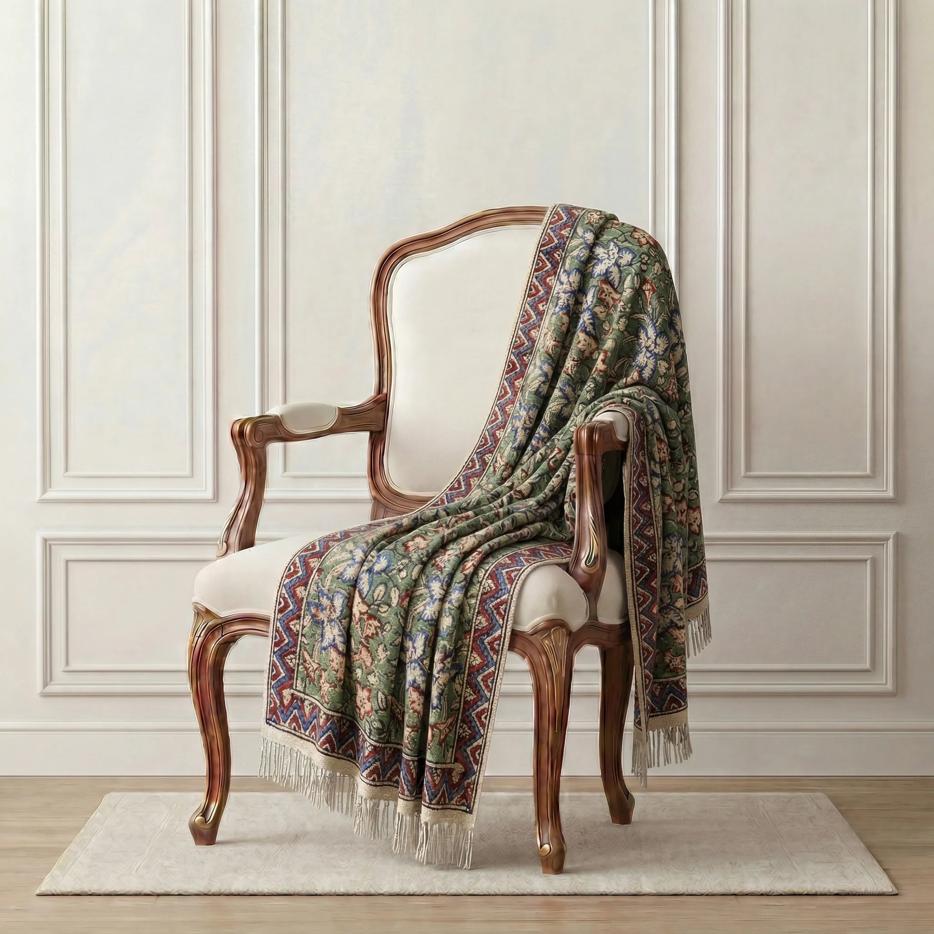 Green Botanica Throw Rug | 120x170cm