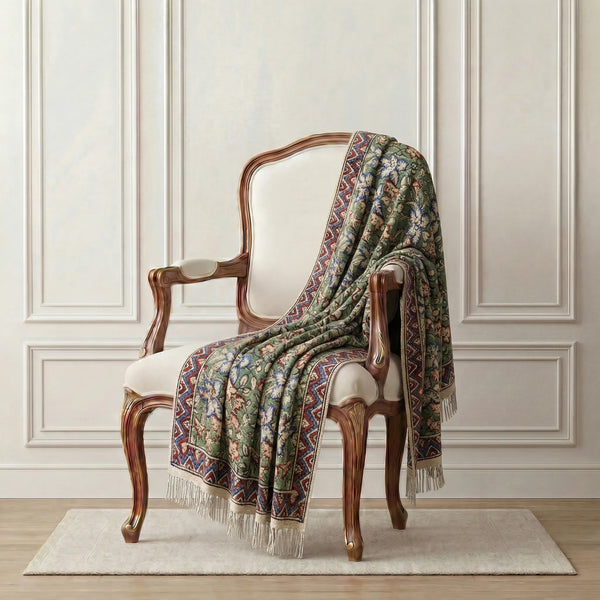 Green Botanica Throw Rug | 120x170cm