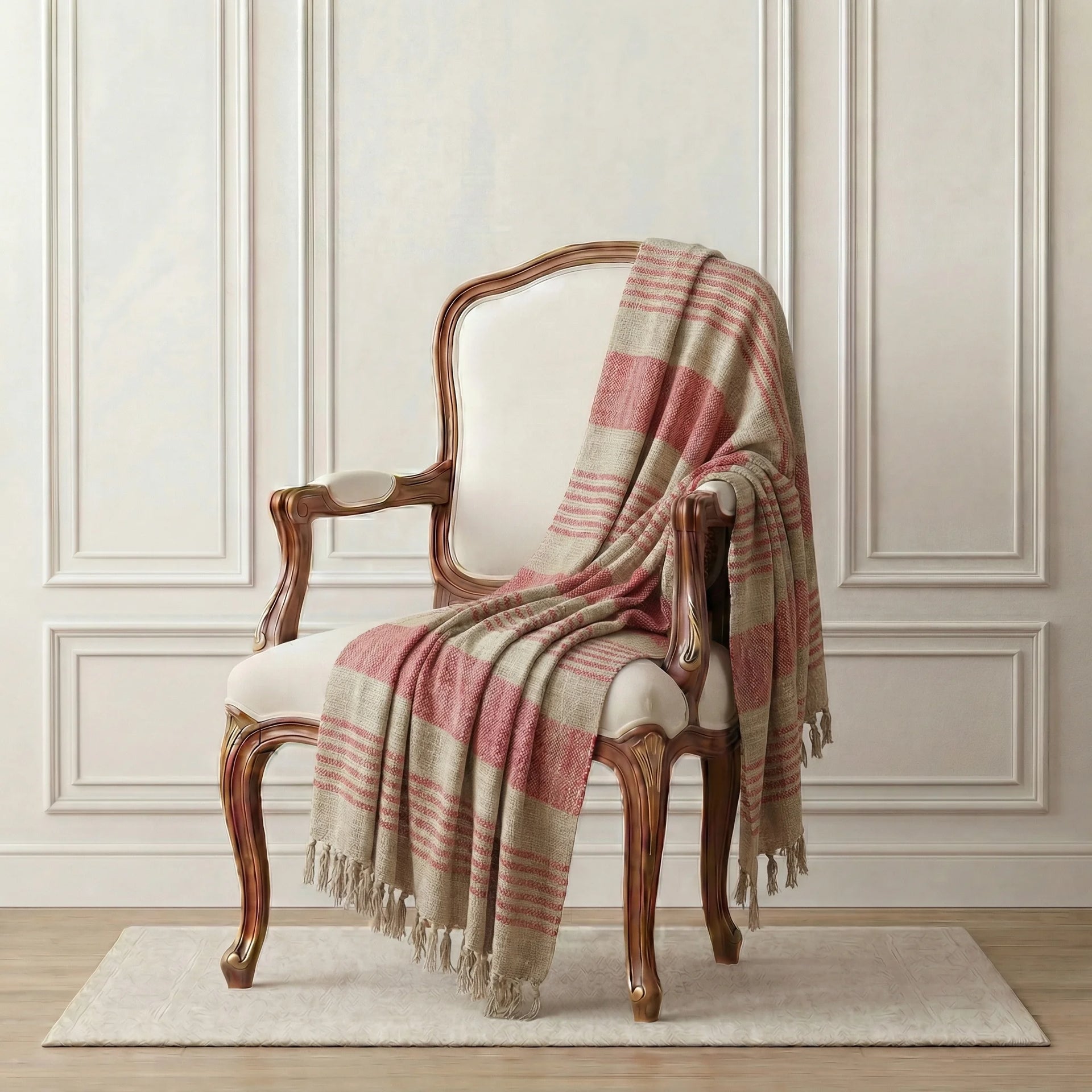 Grain Sack Rose Throw | 120x170cm