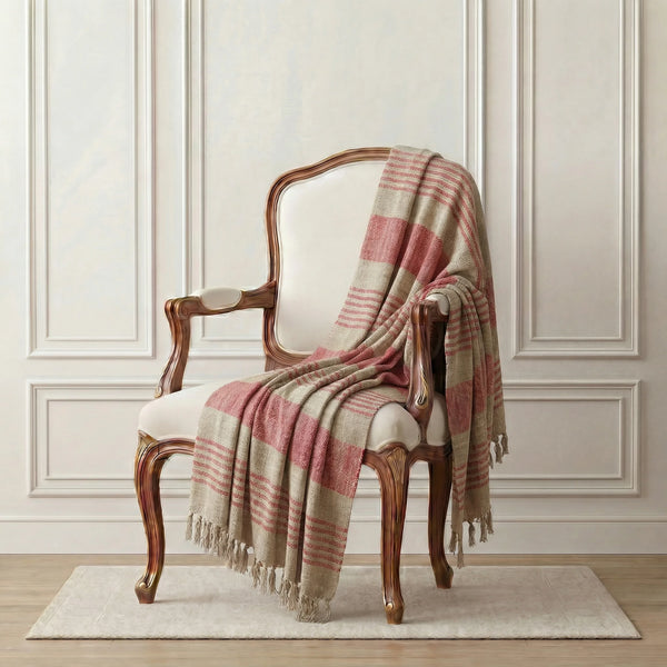 Grain Sack Rose Throw | 120x170cm