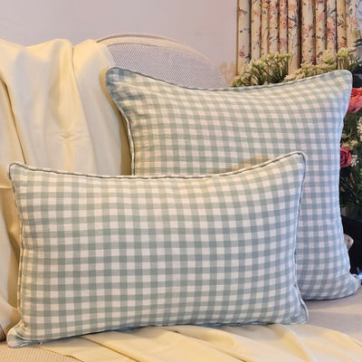 Lumbar Cushion Cover - Meadow Check