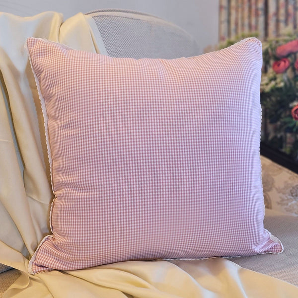Pink Gingham - Cushion Cover