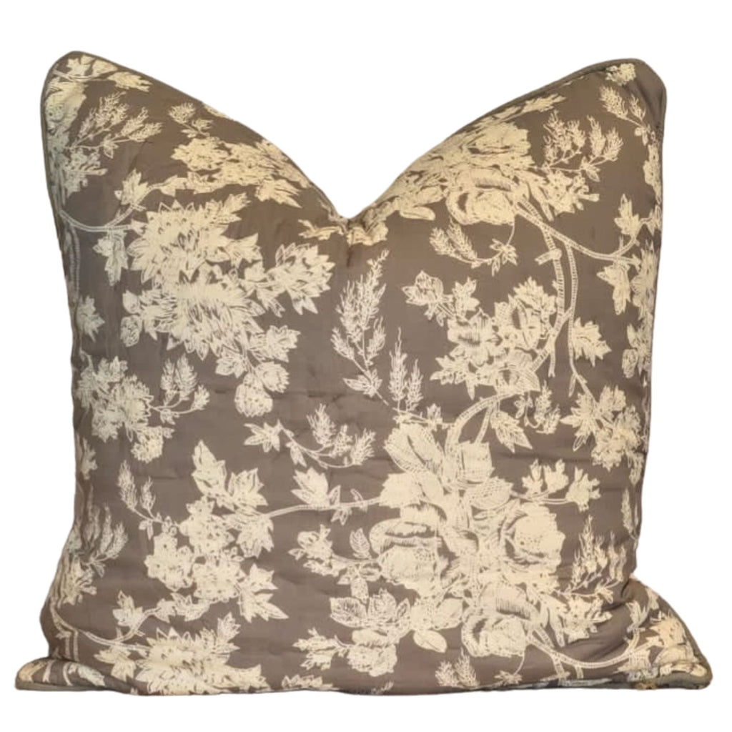 Cottage Garden Quilted Cushion Cover | 50 cm x 50 cm