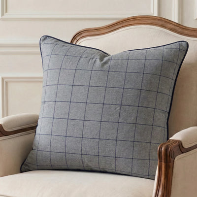 Victorian Gray Check - Cushion Cover