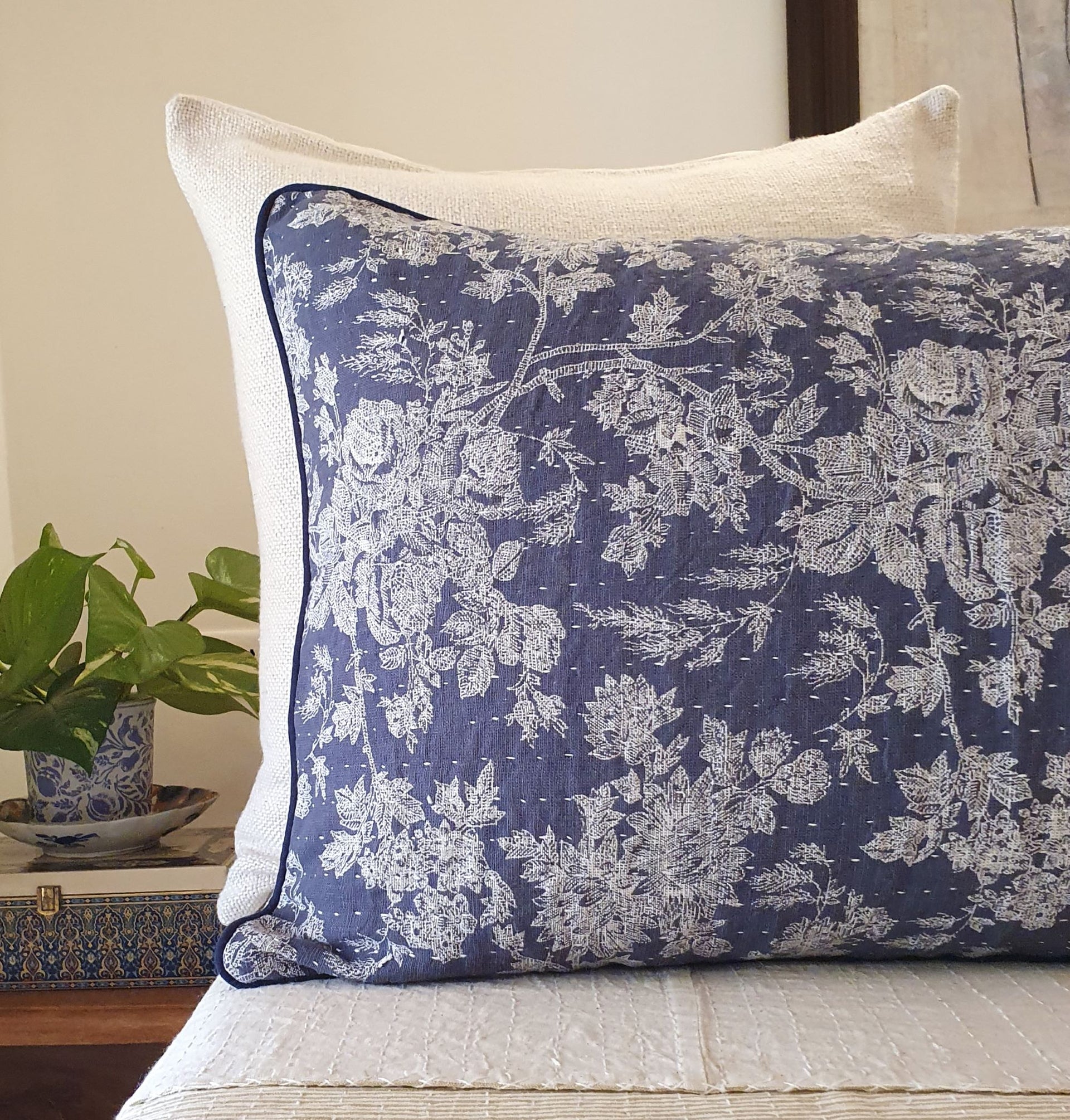 Vintage Charm Kantha Pillowcase Set | 48cm x 73cm