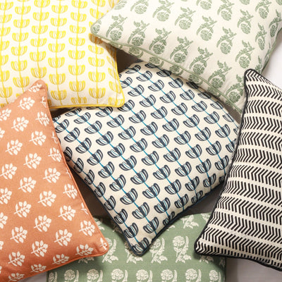 Yellow Garland Decorative Cushion Cover | 50cm x 50cm