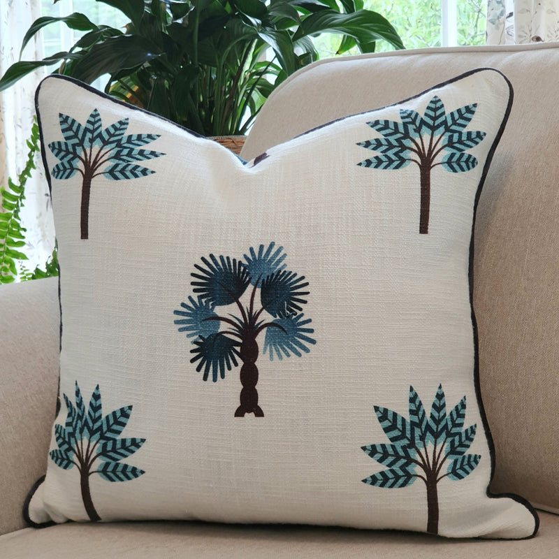 White Palm Decorative Cushion Cover | 50cm x 50cm